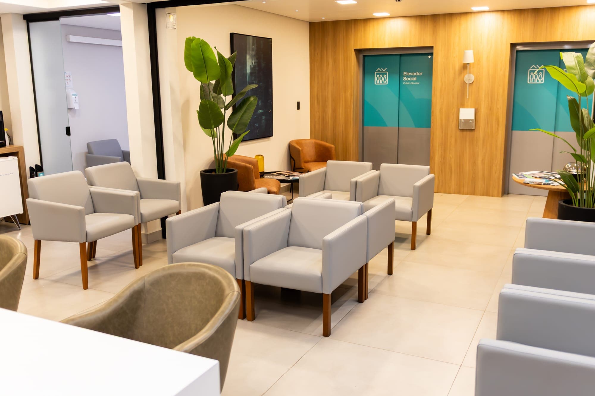 Sala de espera junto aos elevadores